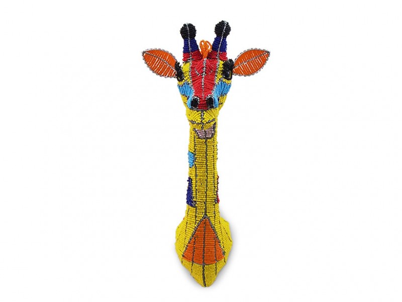 Mini Colourful Beaded Giraffe Head